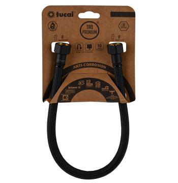 Шланг водяний TUCAI TAQ PREMIUM GRIF 1/2″x1/2″ BВ 0,4м.АНТИКОР. ACB HG-1212-400 (Чорний Мат) 209969