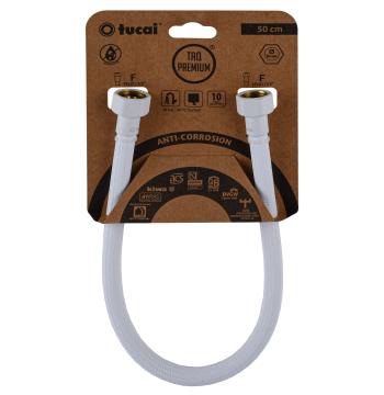 Шланг водяний TUCAI TAQ PREMIUM GRIF 1/2″x1/2″ BВ 0,5м.АНТИКОР. ACB HG-1212-500 (Білий Мат) 209973