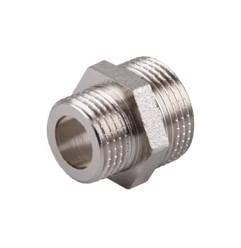 Ніпель редукційний 3/4″х1/2″ЗЗ нікельований під прокладку NN432G OPTIMUM