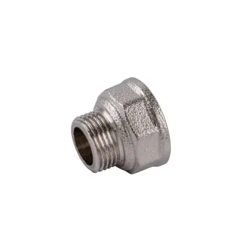 Перехідник редукційний 1/2″х3/8″ВЗ нікельований восьмигранний NK323O OPTIMUM