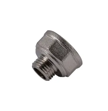 Перехідник редукційний 1/2″х1/4″ВЗ нікельований восьмигранний NK313O OPTIMUM