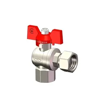 Кран кульовий кутовий з накидною гайкою SOLOMON 1/2″ ВВ PN40 (V3002-S)