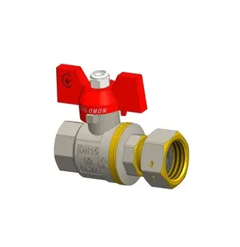 Кран кульовий прямий з накидною гайкою SOLOMON 3/4″ ВВ PN40 (V6003-S)