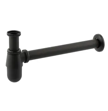 Сифон для раковины MIXXUS SIPHON-01 BLACK без выпуска (под донный клапан) без ревизии (Цвет черный) 1 1/4'' (AC3571)