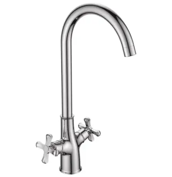 Змішувач для кухні Cron Pinto 017 хром двохвентильний з високим поворотним виливом CR0217 (CR0217)