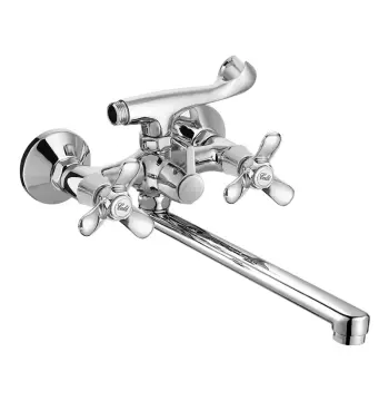 Змішувач для ванни Haiba Vilta 140 латунний хромований з довгим поворотним виливом (HB0382)
