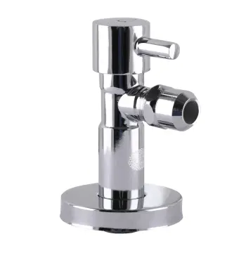Кран полуоборотный угловой с цангой SOLOMON 1/2″х 3/8″ Lazer 7076 ( 2 шт.)