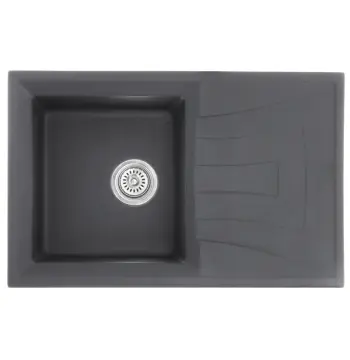 Мийка для кухні гранітна Haiba HB8104-G228 графіт 780x500x200 (HB0988)