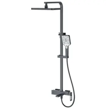 Душова колона Haiba KANT 009-J латунна графітова зі змішувачем (HB9665)