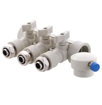 Розподільний колектор опалення 3-way з фітингом (40x20) PPR Koer K0191.PRO (KP2556)