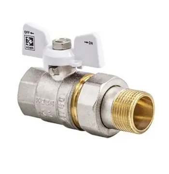 Кран з американкою 1/2" (Koer KR.227.W) білий (KR0015)