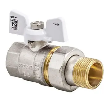 Кран з американкою 3/4" (Koer KR.227.W) білий (KR0097)
