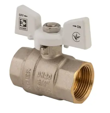 Кран кульовий Koer 3/4" ГГМ (KR.217.W) білий (KR0179)