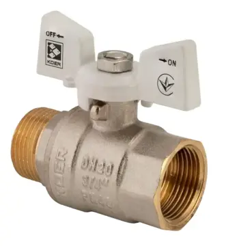 Кран кульовий KOER 3/4" ГШМ (KR.218.W) білий (KR0183)