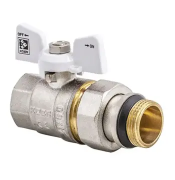 Кран з американкою 3/4" "антіпротечка"(Koer KR.227.W-Gi) білий (KR0192)