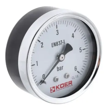 Манометр аксіальний (KOER KM.611A) (0-6 bar), D 63мм, 1/4''-1/2'' (KR0211)