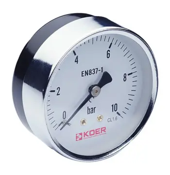 Манометр аксіальний (KOER KM.611A) (0-10 bar), D 63мм, 1/4'' (KR0212)