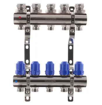 Колекторний блок з термостатіч. клапанами Koer KR.1100-05 1"x5 ways (KR2631)