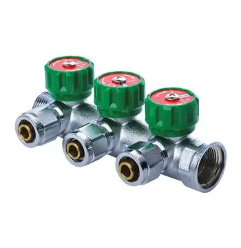 Колектор для теплої підлоги на 3 контура Koer KR.1121-3 3/4"x3 ways (KR2651)