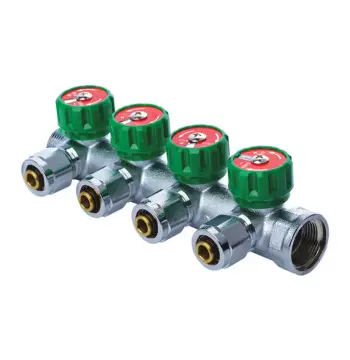 Колектор для теплої підлоги на 4 контура Koer KR.1122-4 1"x4 ways (KR2655)