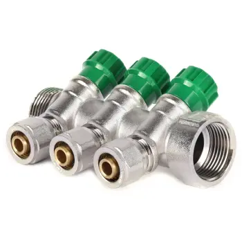 Колектор для теплої підлоги з фітингом Koer KR.1124-3 1”x3 ways (KR2833)