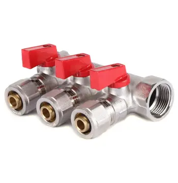 Колектор для теплої підлоги на 3 контура Koer KR.1125-3 3/4"x3 ways (KR2836)
