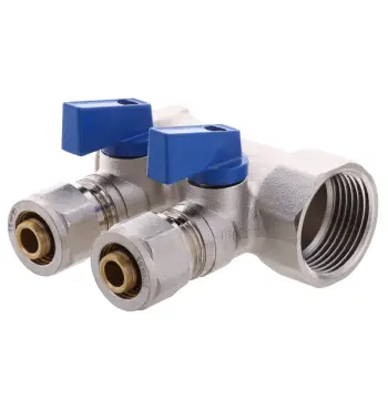 Колектор для теплої підлоги на 2 контура Koer KR.1126-2 1"x2 ways (KR2838)
