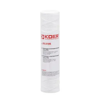 Картридж із поліпропіленової нитки PP5 2,5"х10" KOER KV-02-2510-05 (старий артикул KV.0105) (KR3160)
