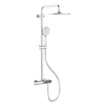 Душова колона Koer KB-55014-01 латунна хромована з термостатом (KR4732)