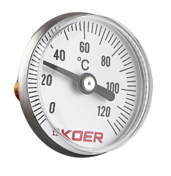 Термометр біметалевий Koer KT.673A (D=40мм 120 град.) (KR4923)