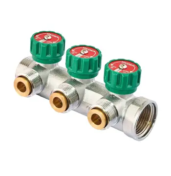Коллектор теплого пола с адаптером Koer KR.1127-3 - 1"x3 - 3/4 Ways (евроконус-плоскость) (KR4947)