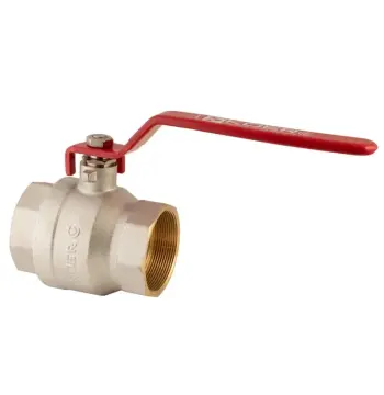 Кран кульовий Koer KR.214 - 2-1/2" FF ГГР (ручка "важіль" червона) (KR4950)