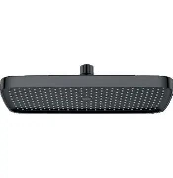 Стельова лійка для душу Koer KP-0402-07-OH пластикова графітова 310×200 мм (KR4990)