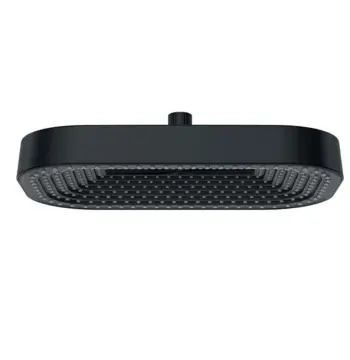 Стельова лійка для душу Koer KP-0404-05-OH з ABS-пластику чорна матова 325×200 мм (KR5002)