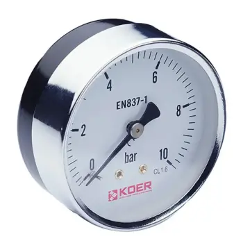 Манометр аксіальний KOER KM.611A 1/4''-1/2'' (D 63мм 0-10 bar) (KR5060)