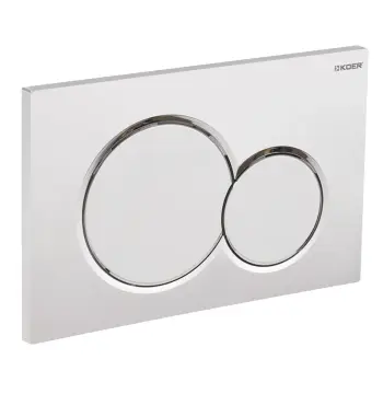 Панель змиву KOER KT-0601-01 240x160x10mm пластикова, кнопка кругла (колір хром) (KR5174)
