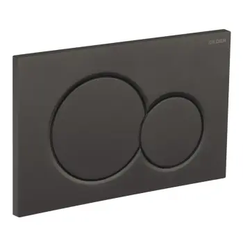 Панель змиву KOER KT-0601-05 240x160x10mm пластикова, кнопка кругла (колір чорний матовий) (KR5176)