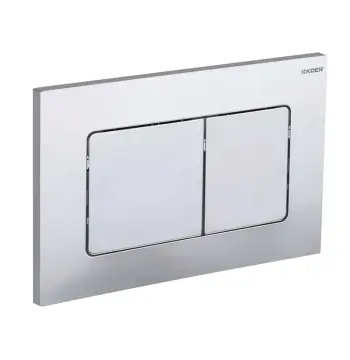 Панель змиву KOER KT-0602-01 240x160x10mm пластикова, кнопка квадратна (колір хром) (KR5178)