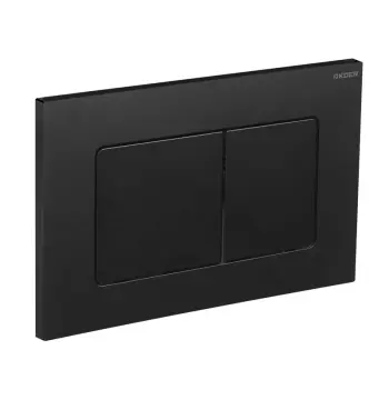 Панель змиву KOER KT-0602-05 240x160x10mm пластикова, кнопка квадратна (колір чорний матовий) (KR5181)