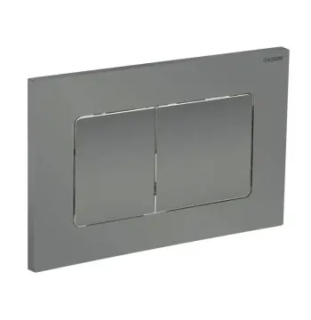 Панель змиву KOER KT-0602-07 240x160x10mm пластикова, кнопка квадратна (колір графіт) (KR5183)