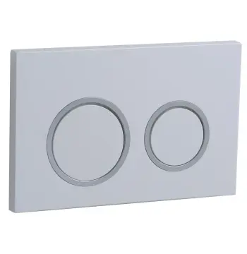 Панель змиву KOER KT-0605-03 220x140x12mm пластикова, кнопка кругла (колір білий) (KR5316)