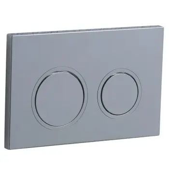 Панель змиву KOER KT-0605-01 220x140x12mm пластикова, кнопка кругла (колір хром) (KR5317)