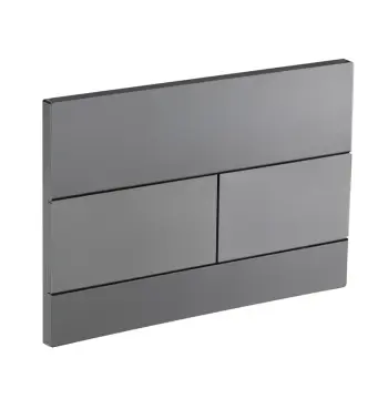 Панель змиву KOER KT-0603-07 240x160x10mm пластикова, кнопка лінійна (колір графіт) (KR5321)