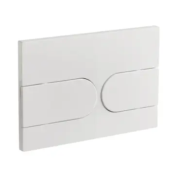 Панель змиву KOER KT-0604-03 240x160x10mm пластикова, кнопка закруглена (колір білий) (KR5322)