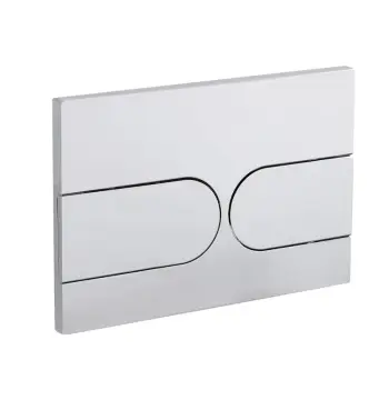 Панель змиву KOER KT-0604-01 240x160x10mm пластикова, кнопка закруглена (колір хром) (KR5323)