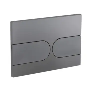 Панель змиву KOER KT-0604-07 240x160x10mm пластикова, кнопка закруглена (колір графіт) (KR5325)