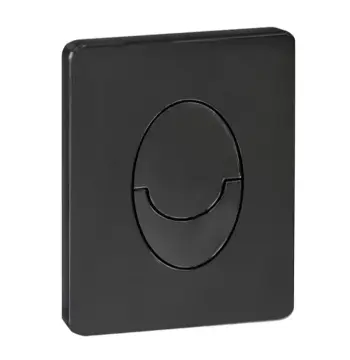 Панель змиву KOER KT-0606-05 157x198x3mm пластикова, кнопка закруглена (колір чорний матовий) (KR5343)