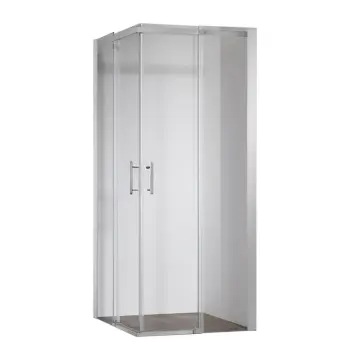 Душова кабіна без піддону Koer SR SC03-100x100x200-TR-01 прозоре скло Easy Clean 6мм, хром (KR5357)