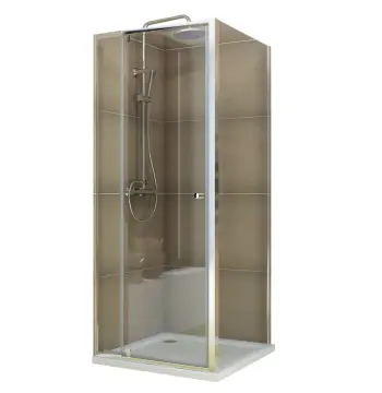Душова кабіна без піддону Koer SR SC05-90x90x195-TR-01 прозоре скло Easy Clean 6мм, хром (KR5363)