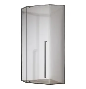 Душова кабіна без піддону Koer SR SC06-90x90x200-TR-07 прозоре скло Easy Clean 8мм, графіт (KR5366)